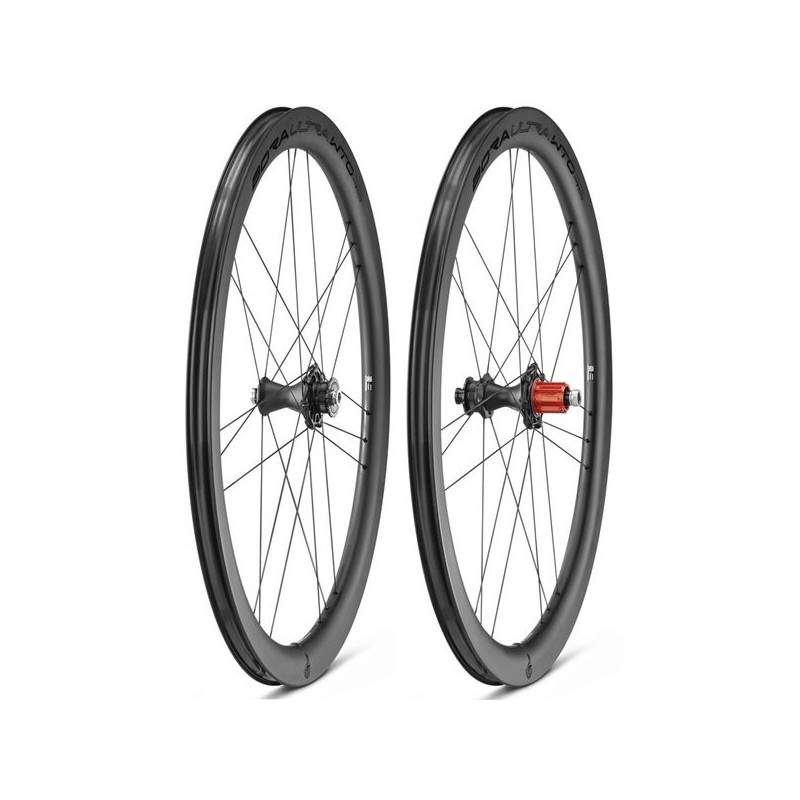 Campagnolo BORA ULTRA WTO 45 C23 DISC TUBELESS - Paire Roues Carbone Freins à disque et Tubeless | Planetecycle