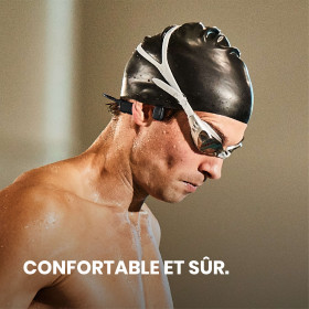 SHOKZ OPENSWIM - Noir - Casque audio Natation , Eau Libre - EN STOCK