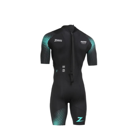 Zoggs PACER Tour SHORTY Black Blue - Combinaison Swimrun Homme | Planetecycle