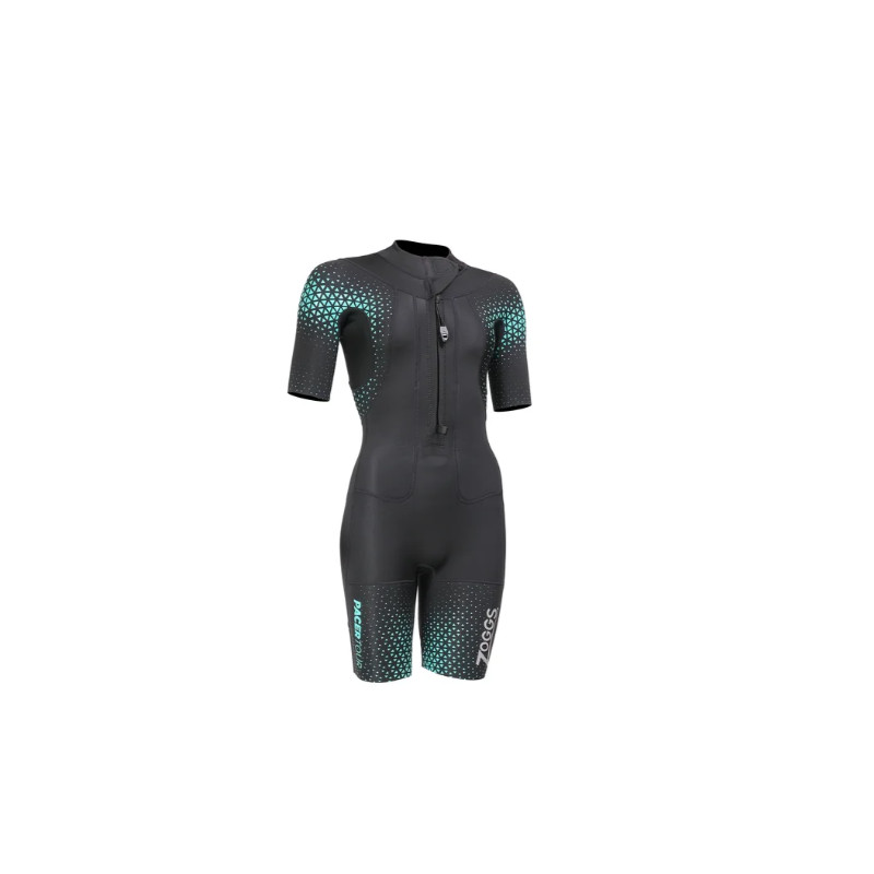 Zoggs PACER TOUR SHORTY WOMAN Black Blue - Combinaison Swimrun Femme | Planetecycle