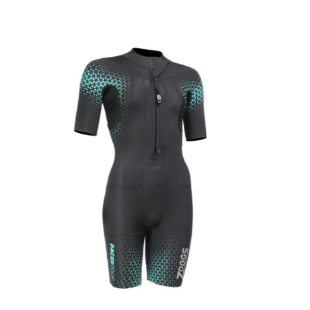 Zoggs PACER TOUR SHORTY WOMAN Black Blue - Combinaison Swimrun Femme | Planetecycle