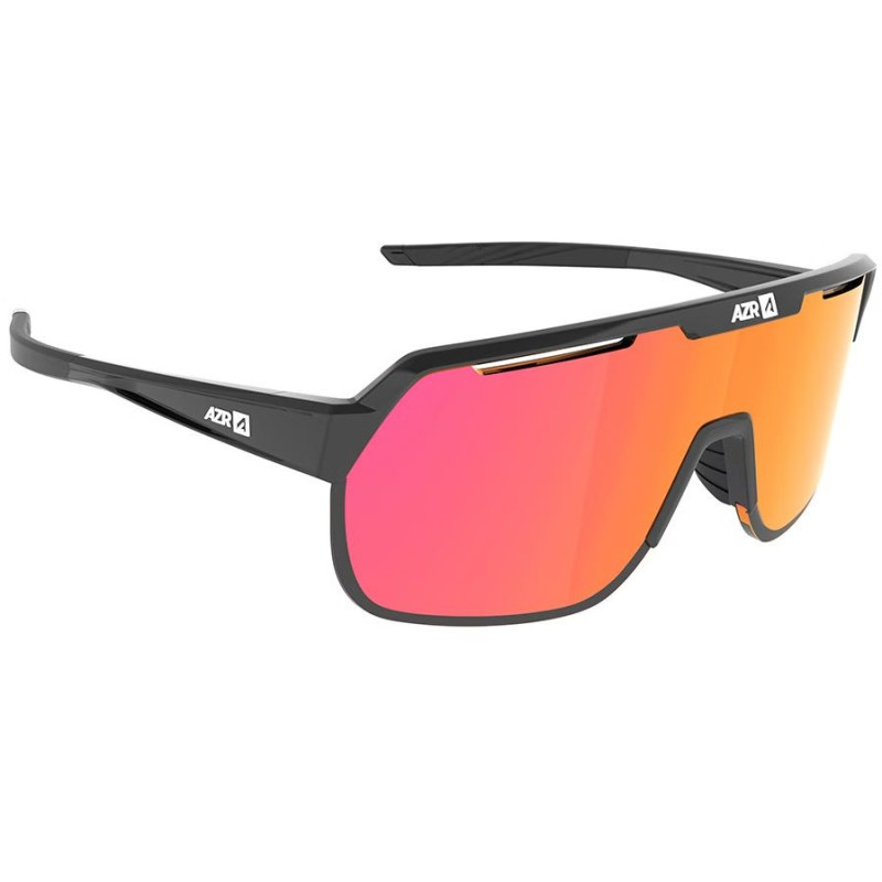 Lunettes AZR VICTORY RX - NOIRE VERNIE avec ECRAN ROUGE - Lunettes solaires Vélo et Triathlon | Planetecycle