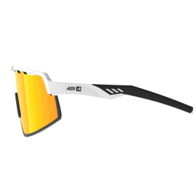 Lunettes AZR SPEED RX BLANCHE MATE avec ECRAN ROUGE - Lunettes solaires Vélo et Triathlon