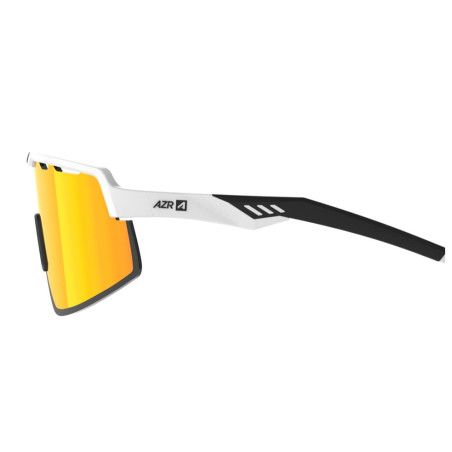 Lunettes AZR SPEED RX BLANCHE MATE avec ECRAN ROUGE - Lunettes solaires Vélo et Triathlon | Planetecycle