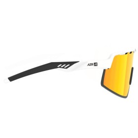 Lunettes AZR SPEED RX BLANCHE MATE avec ECRAN ROUGE - Lunettes solaires Vélo et Triathlon