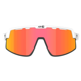 Lunettes AZR SPEED RX BLANCHE MATE avec ECRAN ROUGE - Lunettes solaires Vélo et Triathlon