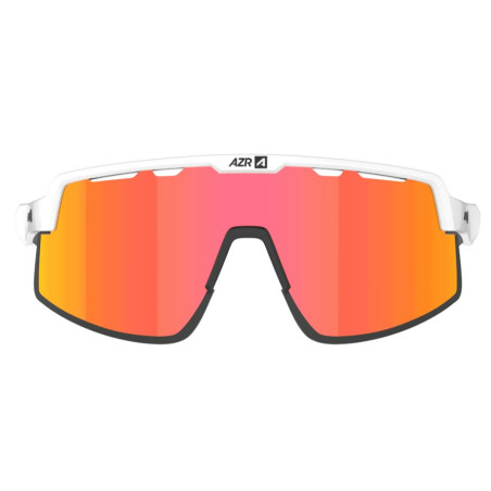 Lunettes AZR SPEED RX BLANCHE MATE avec ECRAN ROUGE - Lunettes solaires Vélo et Triathlon | Planetecycle