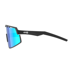 Lunettes AZR SPEED RX NOIRE VERNIE avec ECRAN BLEU - Lunettes solaires Vélo et Triathlon