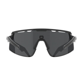 Lunettes AZR SPEED RX NOIRE VERNIE avec ECRAN BLEU - Lunettes solaires Vélo et Triathlon