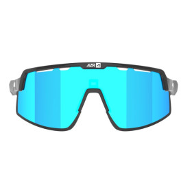 Lunettes AZR SPEED RX NOIRE VERNIE avec ECRAN BLEU - Lunettes solaires Vélo et Triathlon