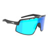 Lunettes AZR SPEED RX NOIRE VERNIE avec ECRAN BLEU - Lunettes solaires Vélo et Triathlon