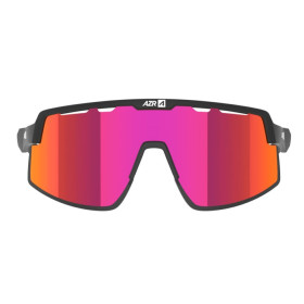 Lunettes AZR SPEED RX NOIRE MATE avec ECRAN ROUGE - Lunettes solaires Vélo et Triathlon