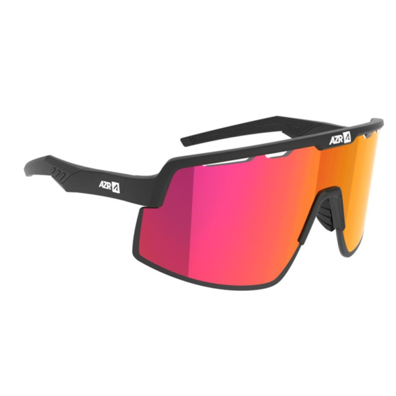 Lunettes AZR SPEED RX NOIRE MATE avec ECRAN ROUGE - Lunettes solaires Vélo et Triathlon | Planetecycle