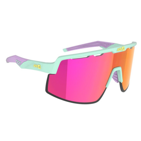 Lunettes AZR SPEED RX TURQUOISE ET ROSE MATE avec ECRAN ROSE - Lunettes solaires Vélo et Triathlon | Planetecycle