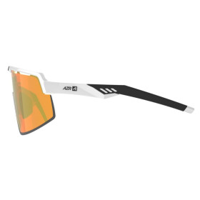 Lunettes AZR SPEED RX BLANCHE VERNIE avec ECRAN GOLD - Lunettes solaires Vélo et Triathlon