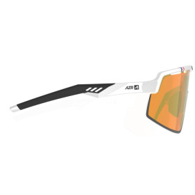 Lunettes AZR SPEED RX BLANCHE VERNIE avec ECRAN GOLD - Lunettes solaires Vélo et Triathlon