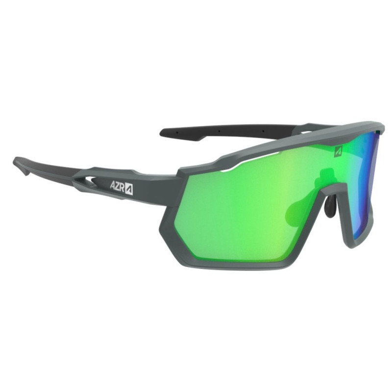 Lunettes AZR PRO RACE RX CARBONE MATE avec ECRAN VERT - Lunettes solaires Vélo et Triathlon | Planetecycle