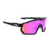 Lunettes AZR PRO RACE RX NOIRE VERNIE avec ECRAN ROSE - Lunettes solaires Vélo et Triathlon