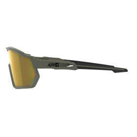 Lunettes AZR PRO RACE RX KAKI MATE avec ECRAN JAUNE - Lunettes solaires Vélo et Triathlon