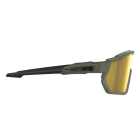 Lunettes AZR PRO RACE RX KAKI MATE avec ECRAN JAUNE - Lunettes solaires Vélo et Triathlon