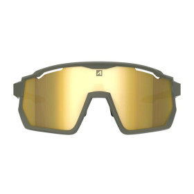 Lunettes AZR PRO RACE RX KAKI MATE avec ECRAN JAUNE - Lunettes solaires Vélo et Triathlon