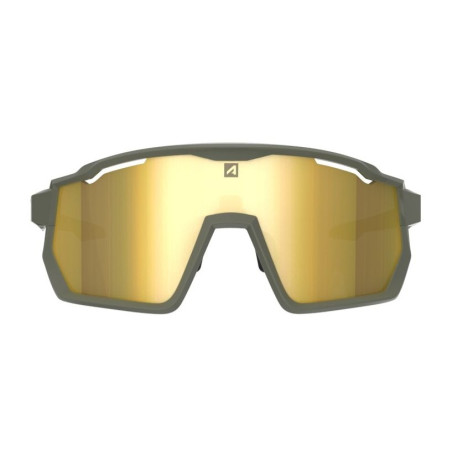 Lunettes AZR PRO RACE RX KAKI MATE avec ECRAN JAUNE - Lunettes solaires Vélo et Triathlon | Planetecycle