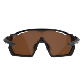 Lunettes AZR PRO RACE RX NOIRE VERNIE avec ECRAN OR - Lunettes solaires Vélo et Triathlon