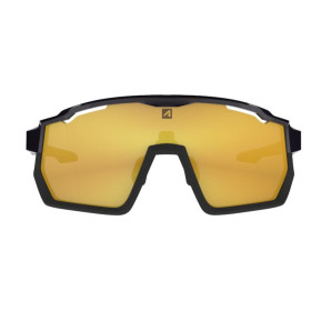 Lunettes AZR PRO RACE RX NOIRE VERNIE avec ECRAN OR - Lunettes solaires Vélo et Triathlon