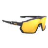 Lunettes AZR PRO RACE RX NOIRE VERNIE avec ECRAN OR - Lunettes solaires Vélo et Triathlon