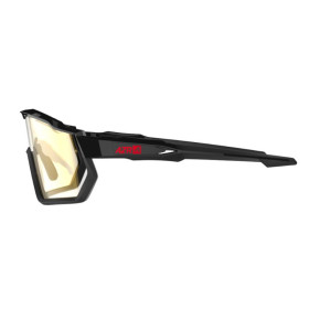 Lunettes AZR KROMIC PRO RACE RX NOIRE-ROUGE VERNIE avec ECRAN IRISE ROUGE PHOTOCHROMIQUE - Lunettes solaires Vélo et Triathlon