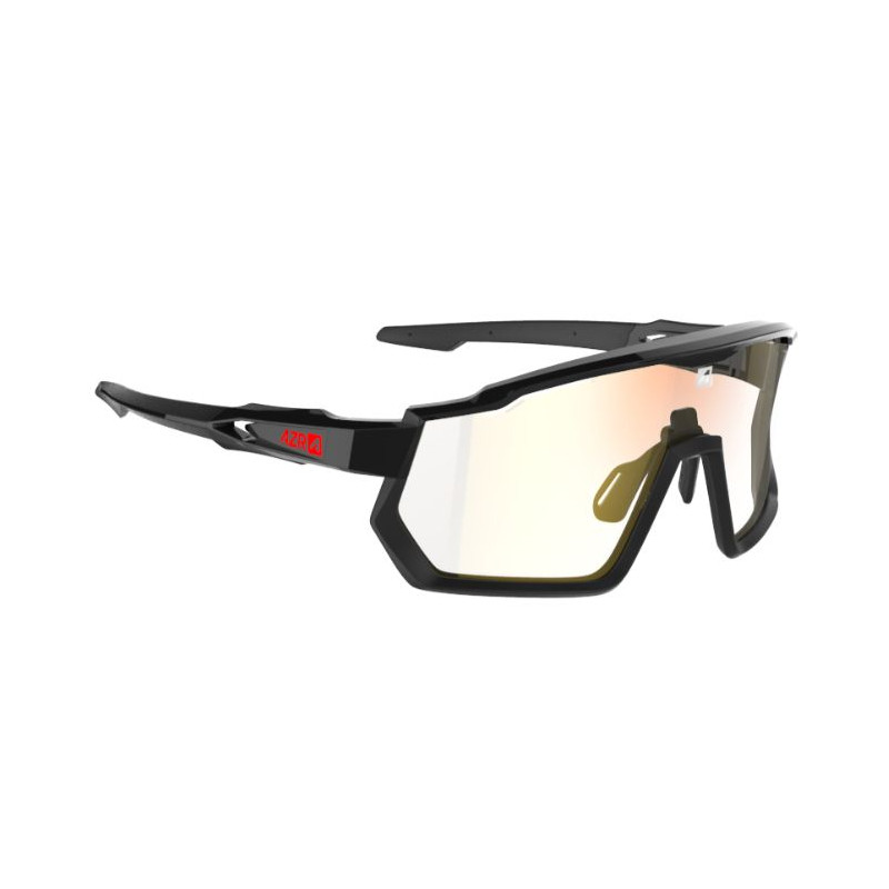 Lunettes AZR KROMIC PRO RACE RX NOIRE-ROUGE VERNIE avec ECRAN IRISE ROUGE PHOTOCHROMIQUE - Lunettes solaires Vélo et Triathlon | Planetecycle