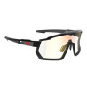 Lunettes AZR KROMIC PRO RACE RX NOIRE-ROUGE VERNIE avec ECRAN IRISE ROUGE PHOTOCHROMIQUE - Lunettes solaires Vélo et Triathlon