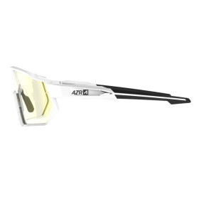 Lunettes AZR KROMIC PRO RACE RX BLANCHE VERNIE avec ECRAN IRISE GOLD PHOTOCHROMIQUE - Lunettes solaires Vélo et Triathlon