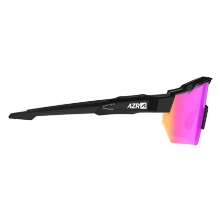 Lunettes AZR RACE RX NOIRE avec ECRAN ROSE - Lunettes solaires Vélo et Triathlon | Planetecycle