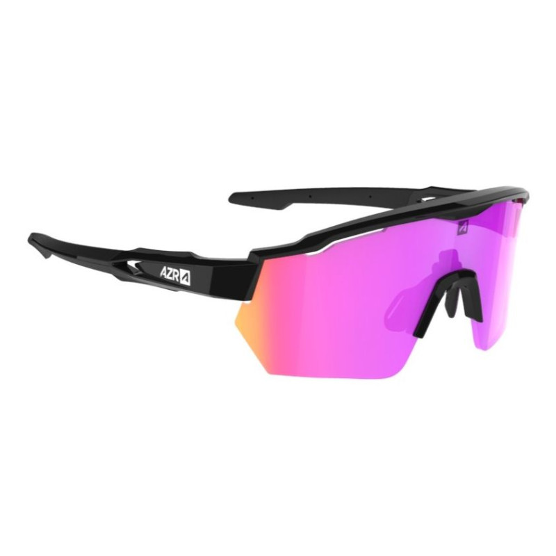 Lunettes AZR RACE RX NOIRE avec ECRAN ROSE - Lunettes solaires Vélo et Triathlon | Planetecycle