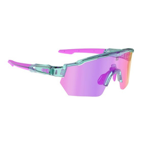 Lunettes AZR RACE RX CRYSTALE VERNIE TURQUOISE avec ECRAN ROSE - Lunettes solaires Vélo et Triathlon