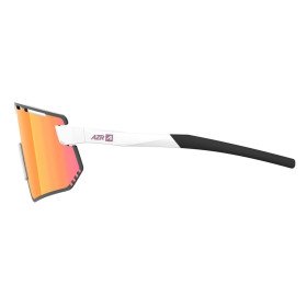 Lunettes AZR FLASH RX BLANCHE VERNIE avec ECRAN ROSE - Lunettes solaires Vélo et Triathlon