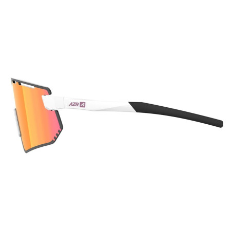 Lunettes AZR FLASH RX BLANCHE VERNIE avec ECRAN ROSE - Lunettes solaires Vélo et Triathlon | Planetecycle