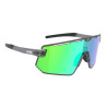 Lunettes AZR FLASH RX NOIRE CRYSTALE VERNIE avec ECRAN VERT - Lunettes solaires Vélo et Triathlon