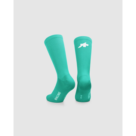 ASSOS RACING SOCKS S11 Halo Green - Chaussettes hautes cyclisme | Planetecycle
