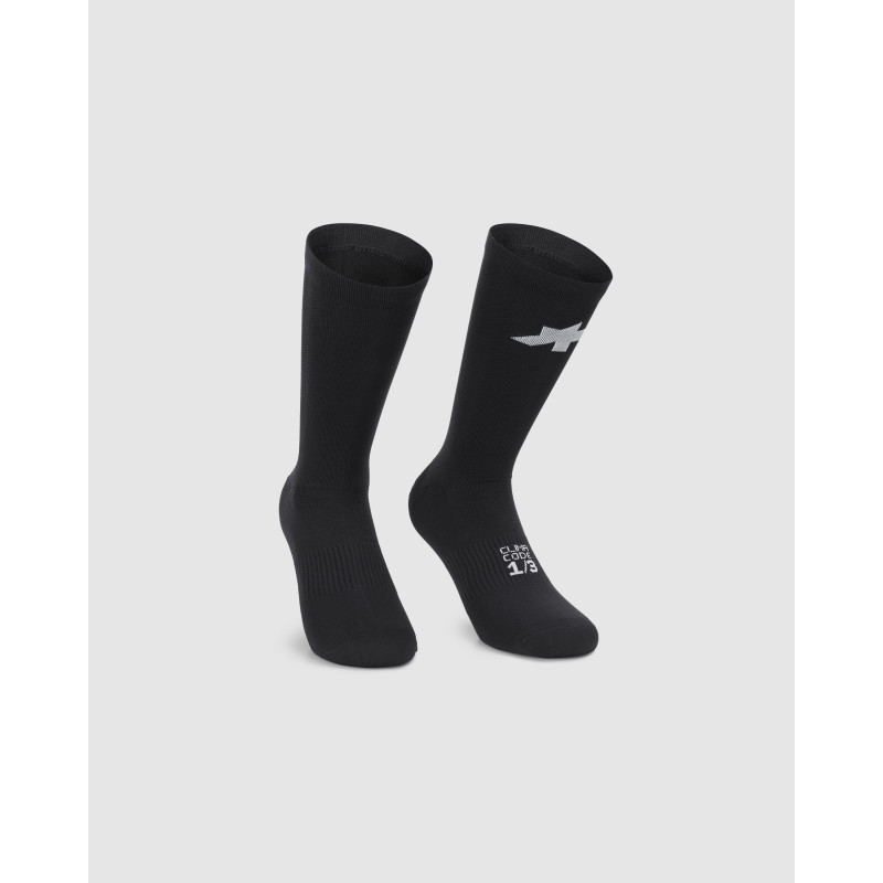 ASSOS RACING SOCKS S11 Precision Graphite - Chaussettes hautes cyclisme | Planetecycle