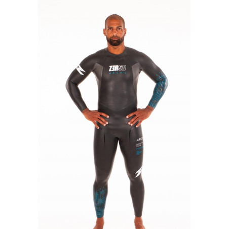 ZEROD ARCHI Homme - Black Blue - Combinaison Triathlon Homme | Planetecycle