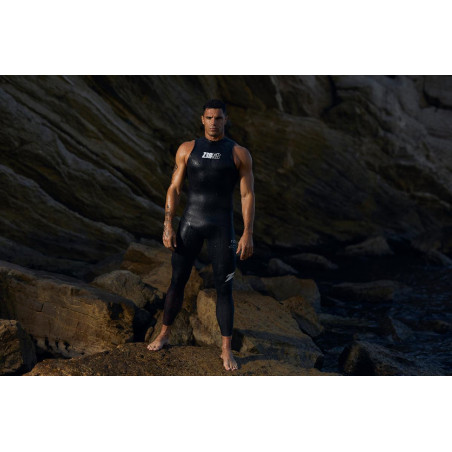 ZEROD FLEX Sans Manches Black Red - Combinaison Triathlon Homme | Planetecycle