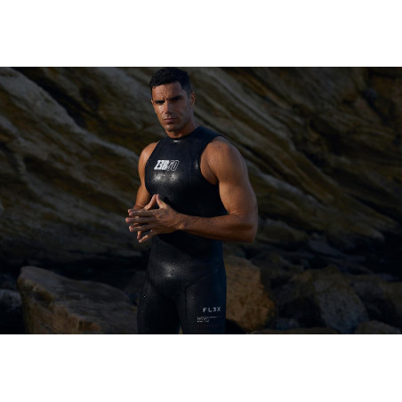 ZEROD FLEX Sans Manches Black Red - Combinaison Triathlon Homme | Planetecycle