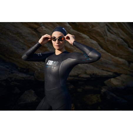 ZEROD ARCHI Femme Black Blue - Combinaison Triathlon Femme | Planetecycle