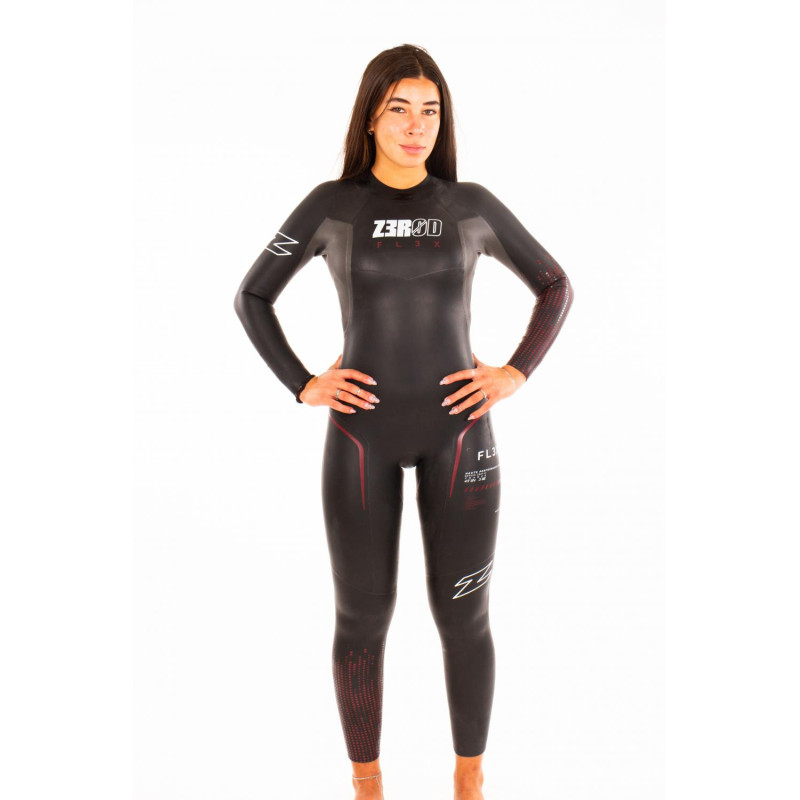 ZEROD FLEX Femme Black Red - Combinaison Triathlon Femme | Planetecycle