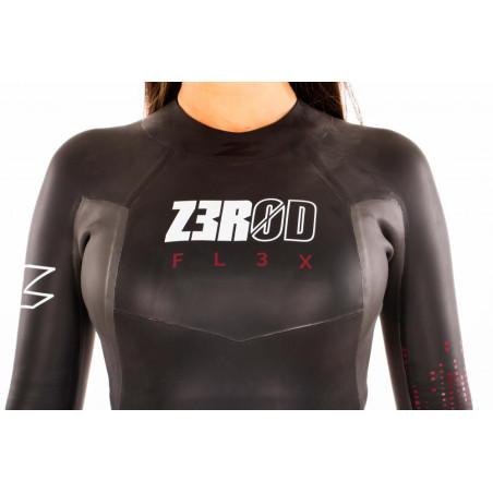 ZEROD FLEX Femme Black Red - Combinaison Triathlon Femme | Planetecycle