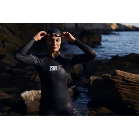 ZEROD FLEX Femme Black Red - Combinaison Triathlon Femme | Planetecycle