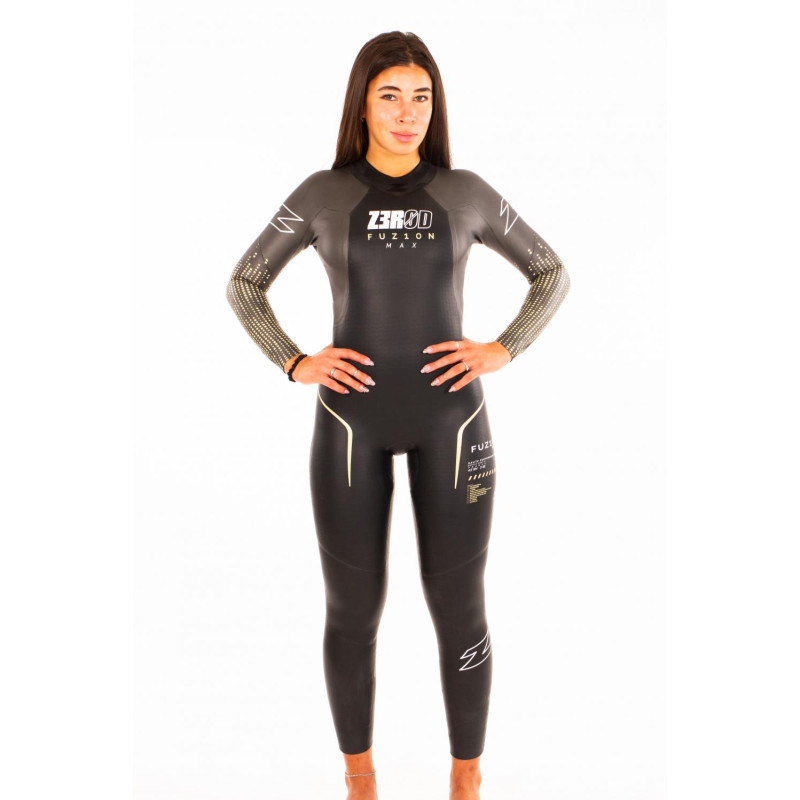 ZEROD FUZION MAX Femme Black Gold - Combinaison Triathlon Femme | Planetecycle