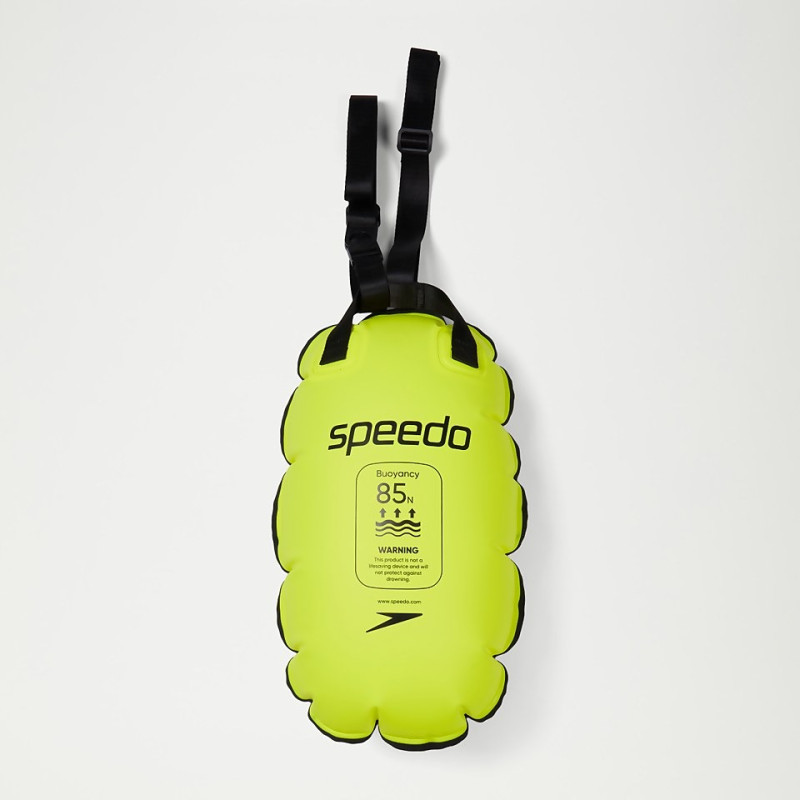 Bouée de sécurite nage en eau libre / Swimrun SPEEDO Tow Float Yellow - Flottabilité 80 Newtons | Planetecycle